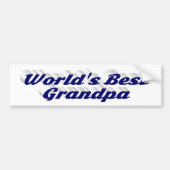 最高のGrandpaダークブルー バンパーステッカー (正面)