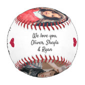 最高のGrandpaハート4フォトコラージュ 野球ボール (裏面)