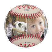 最高のGrandpaハート4フォトコラージュ 野球ボール (正面)