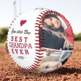 最高のGrandpaハート4フォトコラージュ 野球ボール