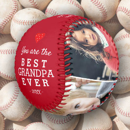 最高のGrandpaハート4フォトコラージュ 野球ボール