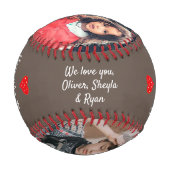 最高のGrandpaハート4フォトコラージュ 野球ボール (裏面)