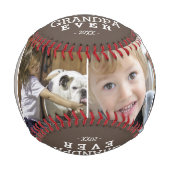 最高のGrandpaハート4フォトコラージュ 野球ボール (正面)