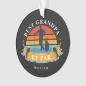 最高のGrandpaバイパーパーソナライズされたレトロ オーナメント (正面)
