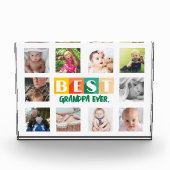 最高のGRANDPAフォトコラージュパーソナライズされた モダン フォトブロック (正面)