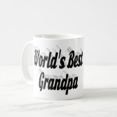 最高のGrandpaフォトブラック文字 コーヒーマグカップ (正面左)