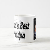 最高のGrandpaフォトブラック文字 コーヒーマグカップ (中央)