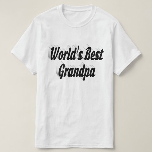 最高のGrandpaブラック文字 Tシャツ (デザイン正面)