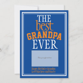 最高のGrandpaブルータイポグラフィギフトカードホルダー