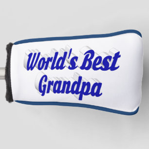 最高のGrandpaブルー文字 ゴルフヘッドカバー