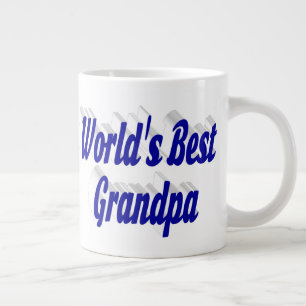 最高のGrandpaブルー文字 ジャンボコーヒーマグカップ