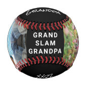 最高のGrandpa黒写真 野球ボール (正面)