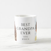 最高のGrandpa 2パーソナライズされた写真 コーヒーマグカップ (中央)