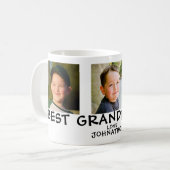 最高のGrandpa 3写真名 コーヒーマグカップ (正面左)