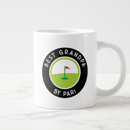最高のGrandpa By Parかわいいゴルファーモダンスポーツおもしろい ジャンボコーヒーマグカップ (右)