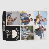 最高のGrandpa By Parカスタム5 Photo Collage ゴルフタオル (横)