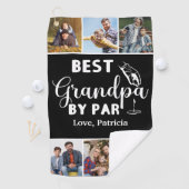 最高のGrandpa by Parカスタム6 Photo Father's day ゴルフタオル (インサイチュ)