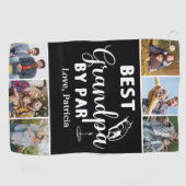 最高のGrandpa by Parカスタム6 Photo Father's day ゴルフタオル (横)