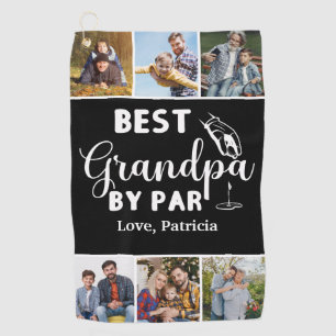 最高のGrandpa by Parカスタム6 Photo Father's day ゴルフタオル