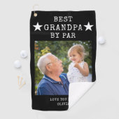最高のGrandpa by Par パーソナライズされた Photo Gift ゴルフタオル (インサイチュ)