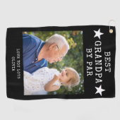 最高のGrandpa by Par パーソナライズされた Photo Gift ゴルフタオル (横)