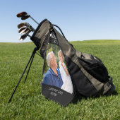 最高のGrandpa by Par パーソナライズされた Photo Gift ゴルフタオル (グリーン)