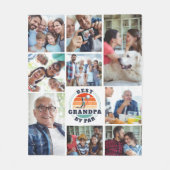 最高のGrandpa By Par Family Photo Collage Golfing フリースブランケット (正面)