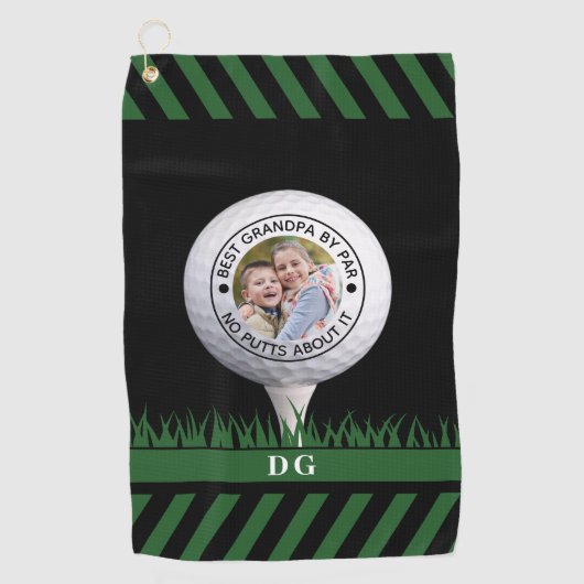 最高のGrandpa By Par No Putts About It Photo ゴルフタオル (正面)