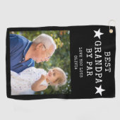 最高のGrandpa by Par Photo Gift パーソナライズされた ゴルフタオル (横)