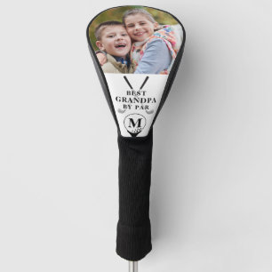 最高のGrandpa By Par Photo Monogram白黒 ゴルフヘッドカバー