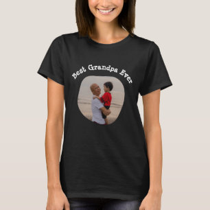 最高のGrandpa Everあなたの正方形の家族写真をアップロード Tシャツ