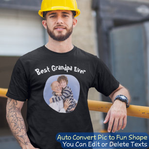 最高のGrandpa Everあなたの正方形の家族写真をアップロード Tシャツ