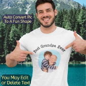 最高のGrandpa Everあなたの正方形の家族写真をアップロード Tシャツ