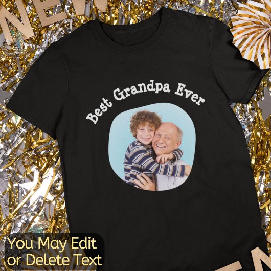 最高のGrandpa Everあなたの正方形の家族写真をアップロード Tシャツ