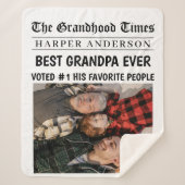 最高のGrandpa Everのパーソナライズされた写真 シェルパブランケット (正面)
