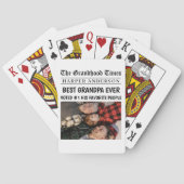 最高のGrandpa Everのパーソナライズされた写真 トランプ (裏面)