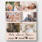 最高のGrandpa Everの写真カスタム孫の名前 フォトプラーク (正面)