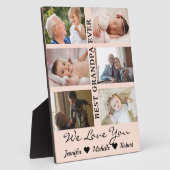 最高のGrandpa Everの写真カスタム孫の名前 フォトプラーク (側面)