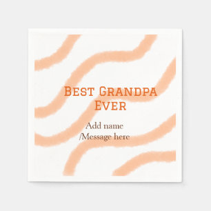 最高のGrandpa everオレンストライプジのスパイラル名t スタンダードカクテルナプキン