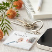 最高のGrandpa Everカスタムフォトスクリプトモダン キーホルダー (正面右)