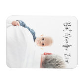 最高のGrandpa Everカスタムフォトスクリプトモダン マグネット (横)