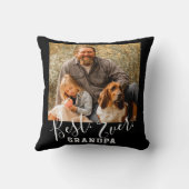 最高のGRANDPA EVERカスタム写真お父さんの日 クッション (裏面)