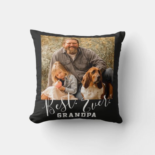 最高のGRANDPA EVERカスタム写真お父さんの日 クッション (正面)