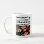 最高のGrandpa Everカスタム新聞ヘッドライン写真 コーヒーマグカップ (左)