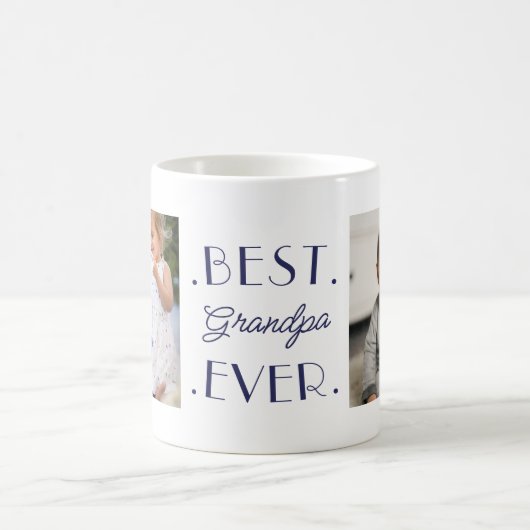 最高のGrandpa Everカスタム祖父写真 コーヒーマグカップ (中央)
