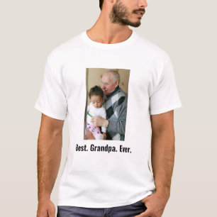 最高のGrandpa Everカスタム Family Photo Tシャツ
