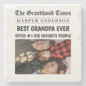 最高のGrandpa Everカスタム News Photo ストーンコースター (正面)