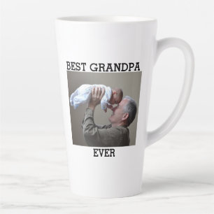 最高のGrandpa Everカスタム Photo Create Your Own カフェラテマグ