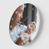 最高のGrandpa Everカスタム Photo Create Your Own ポップ・アートの ラージ壁時計 (傾斜)