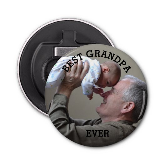 最高のGrandpa Everカスタム Photo Create Your Own 栓抜き (正面)